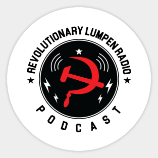 Revolutionary Lumpen Radio - RED Hammer & Sickle Sticker